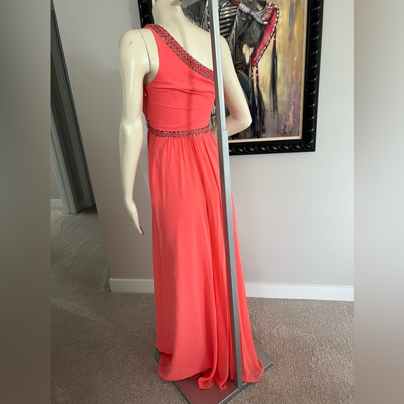 Bcbgmaxazria Daniele One Shoulder Embellished Gown - Picture 7 of 10